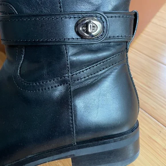 Coach Eva Leather Knee-High Classic Riding Boot - Picture 6 of 8